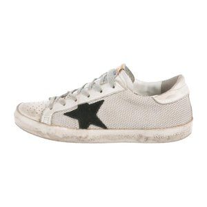 Golden Goose White Sneakers with Black Star
